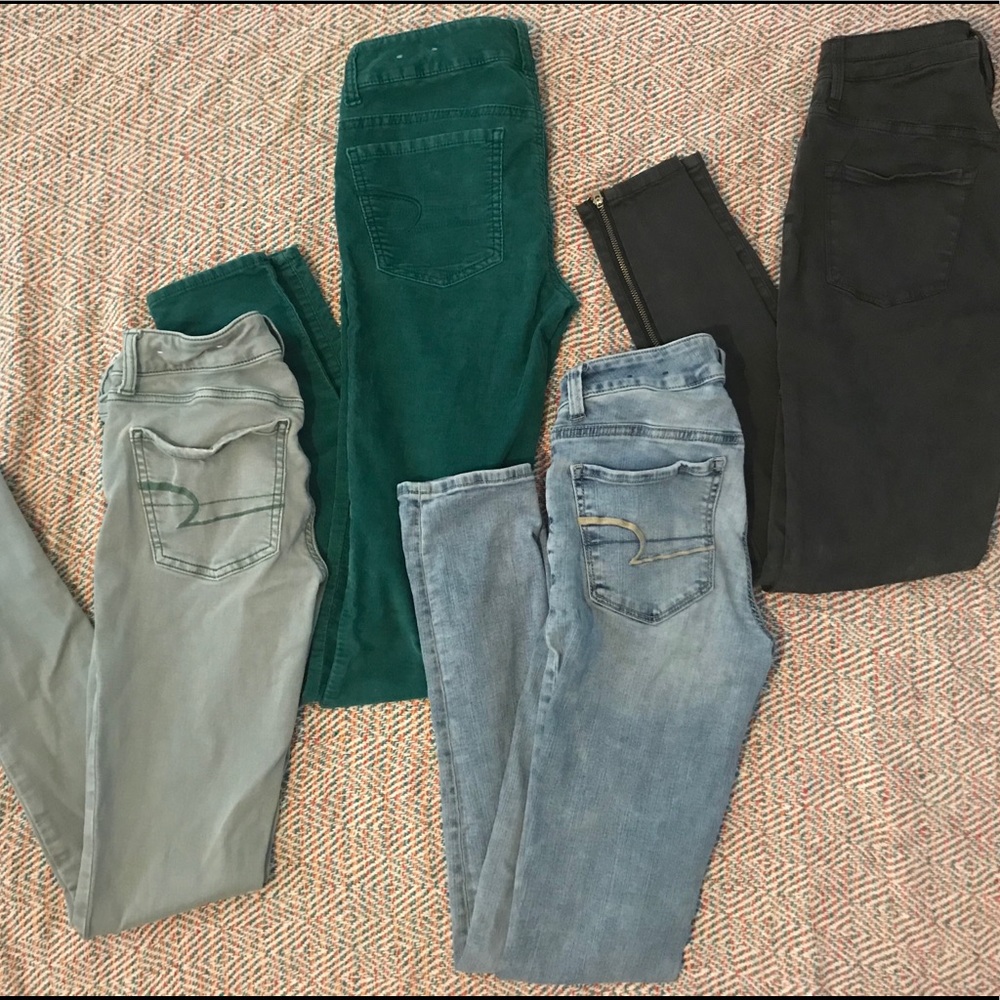 Lot of 4 Size 00/0 American Eagle Jeans used